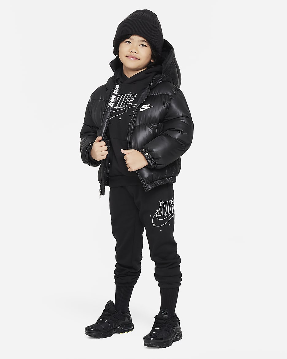 Nike Sportswear Shine Fleece Pants Little Kids Pants - Black