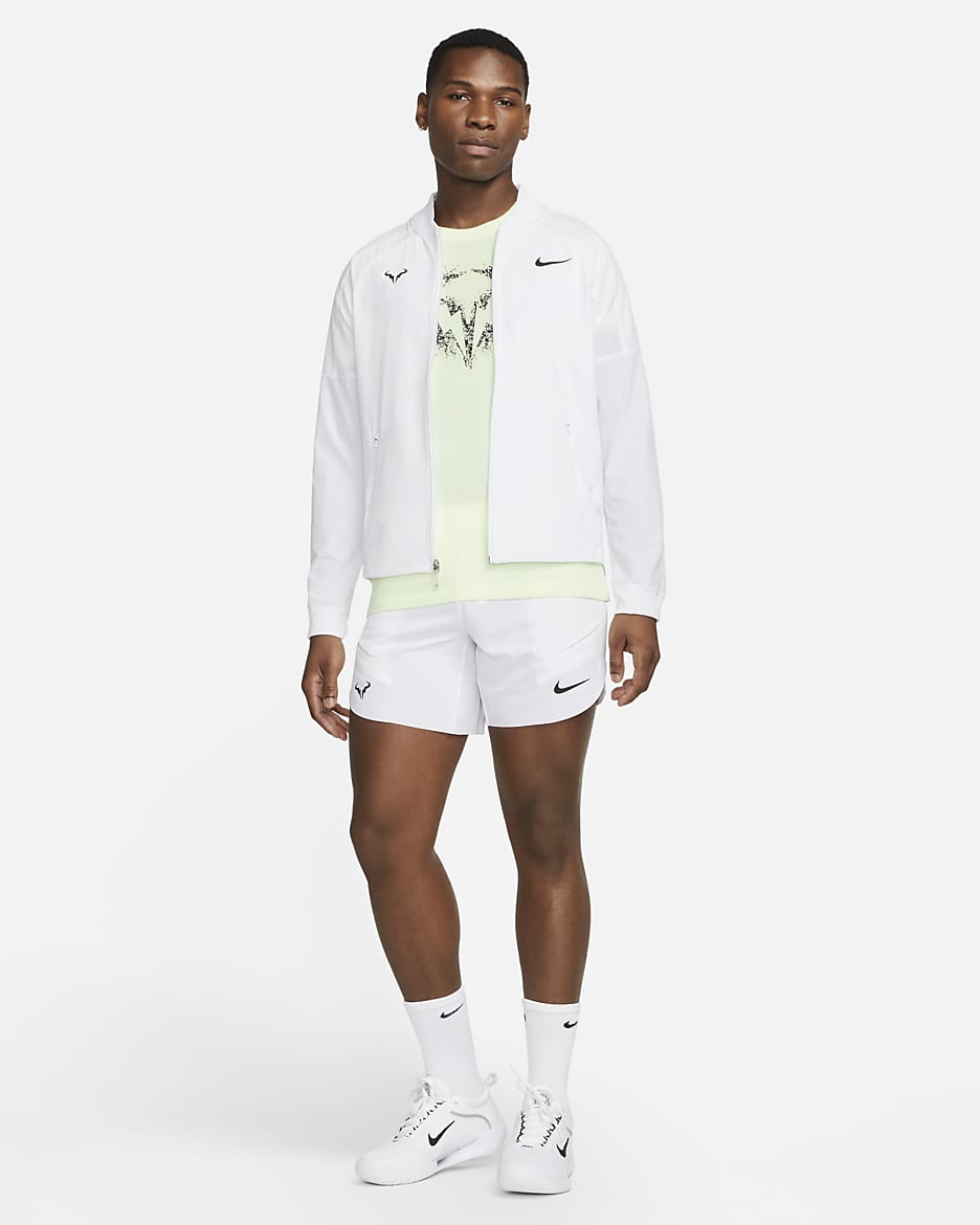 Nike Dri-FIT Rafa Men's Tennis Jacket - White/Black