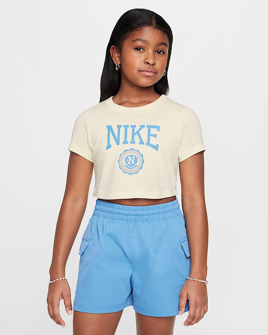 Nike Sportswear Kurz-T-Shirt (Mädchen) - Coconut Milk