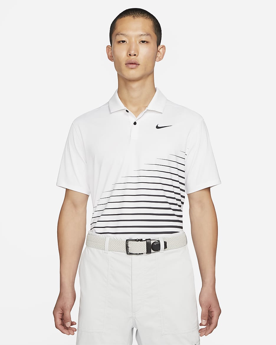 Nike Dri-FIT Vapor Men's Graphic Golf Polo - White/Black/Black