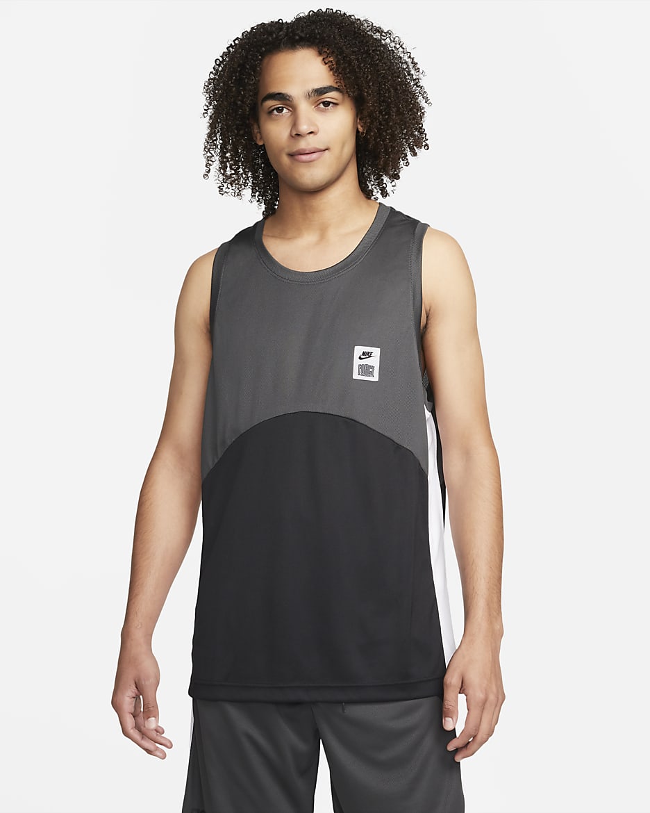 Nike Starting 5 Men's Dri-FIT Basketball Jersey - Dark Smoke Grey/Black/White/Dark Smoke Grey
