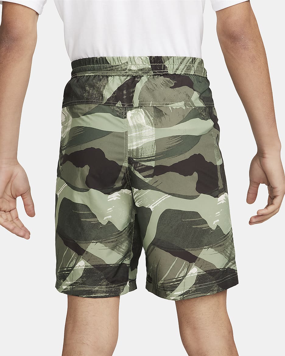 Nike Form Men's Dri-FIT 23cm (approx.) Unlined Versatile Shorts - Oil Green/Velvet Brown/White