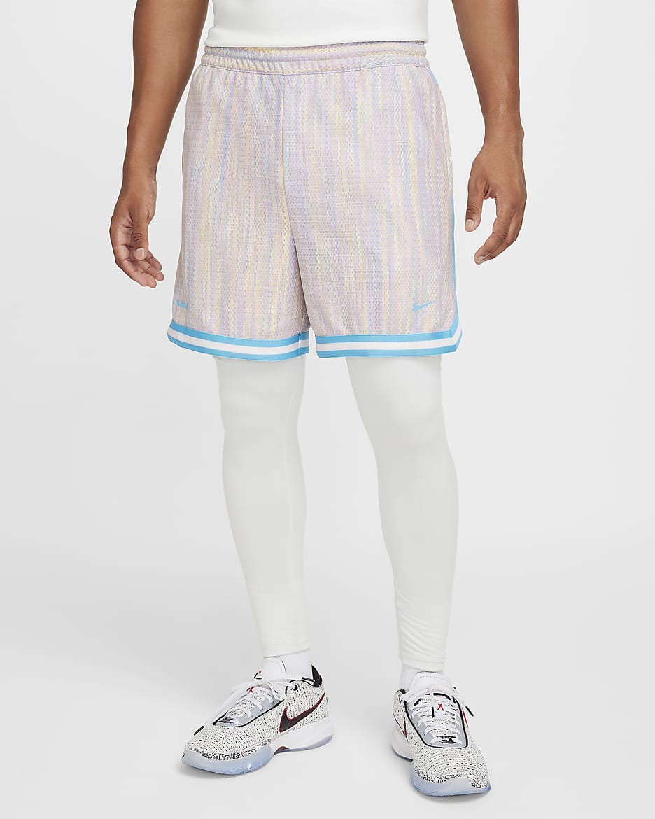 LeBron DNA Men's 6" 3-in-1 Basketball Shorts - Summit White/Baltic Blue