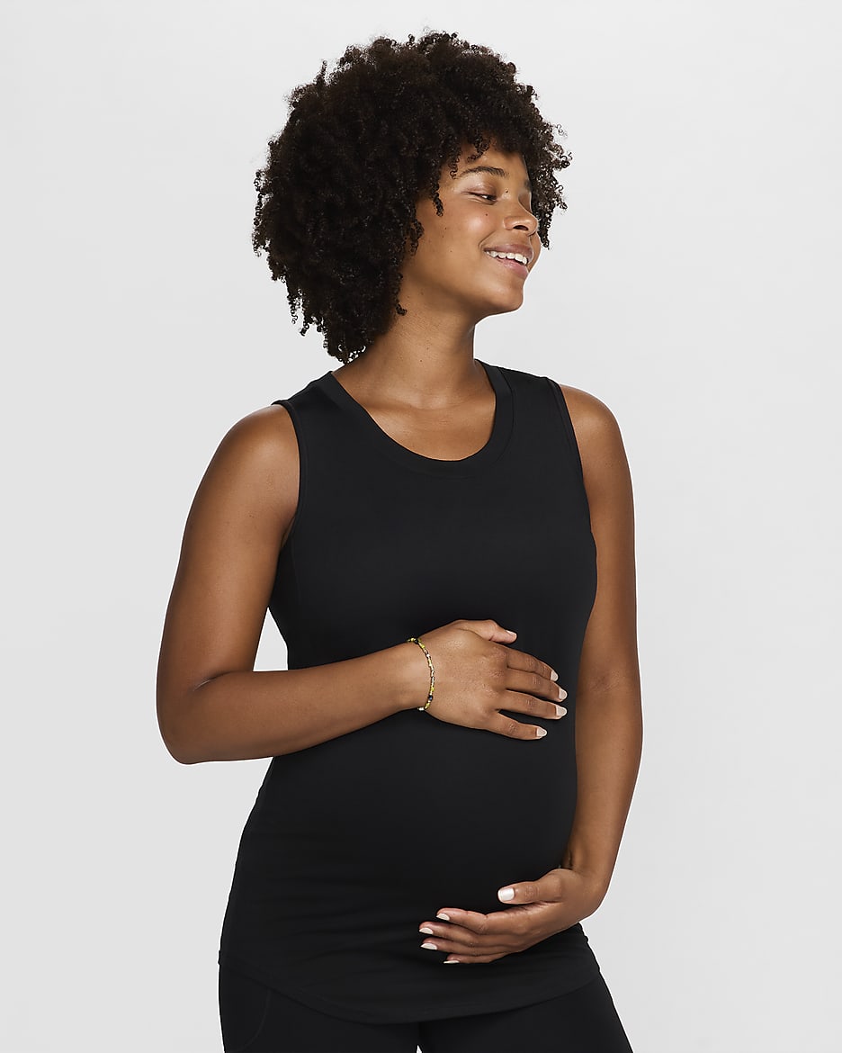 Nike (M) One Women's Dri-FIT Slim-Fit Tank Top (Maternity) - Black