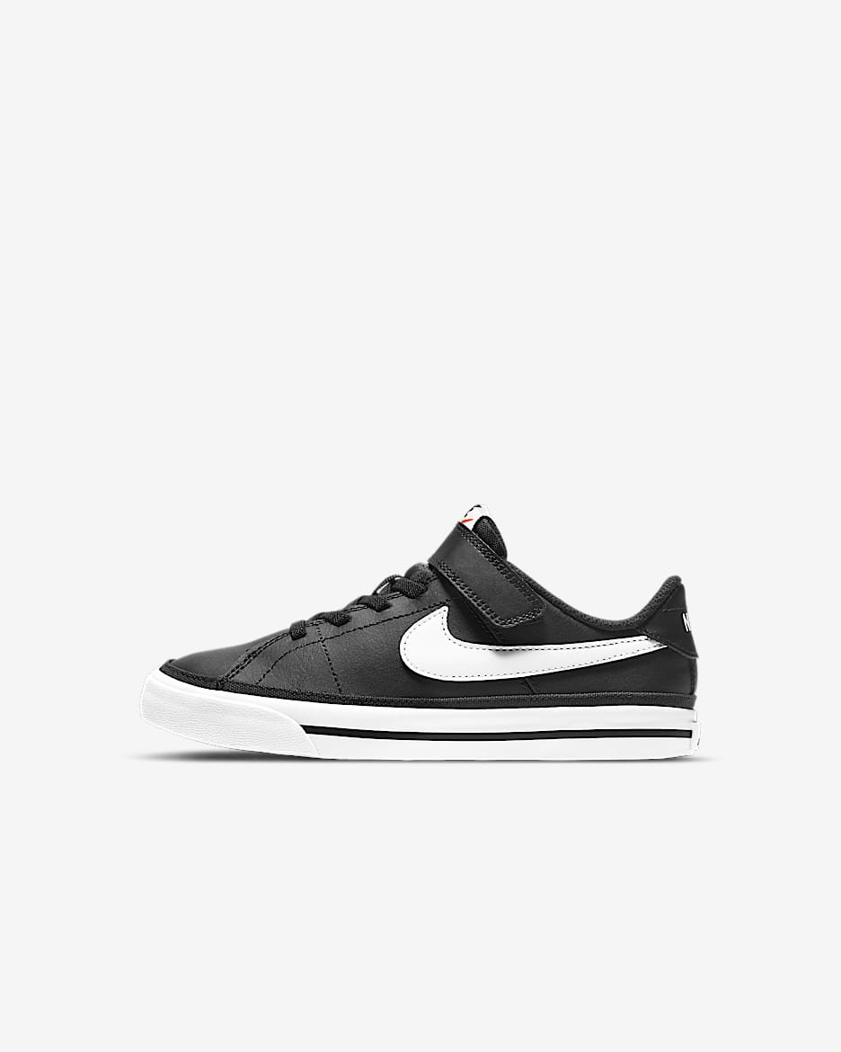 NikeCourt Legacy Younger Kids' Shoes - Black/Gum Light Brown/White