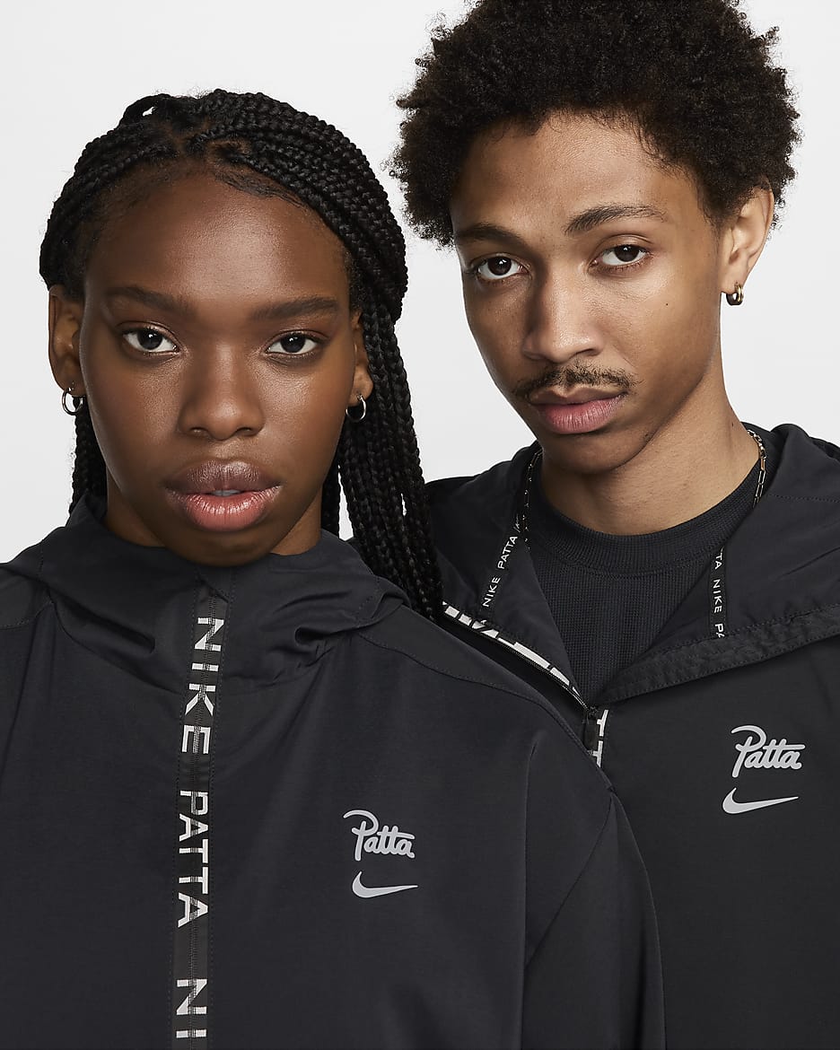 Jacka med hel dragkedja Nike x Patta Running Team för män - Svart