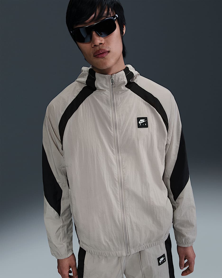 Chamarra de tejido Woven para hombre Nike Air - Gris universitario/Negro/Negro