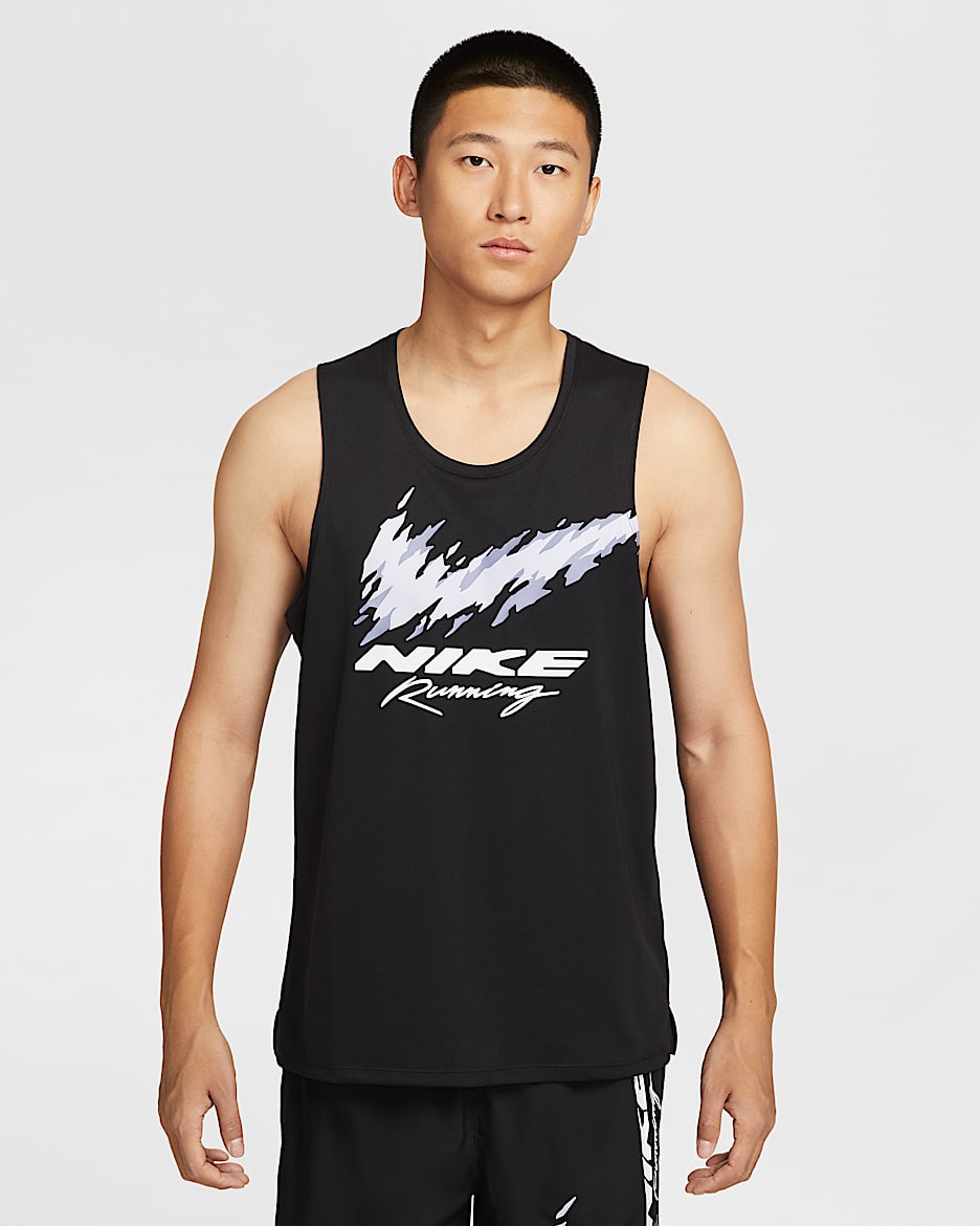 Nike Miler Men's Dri-FIT Running Tank Top - Black