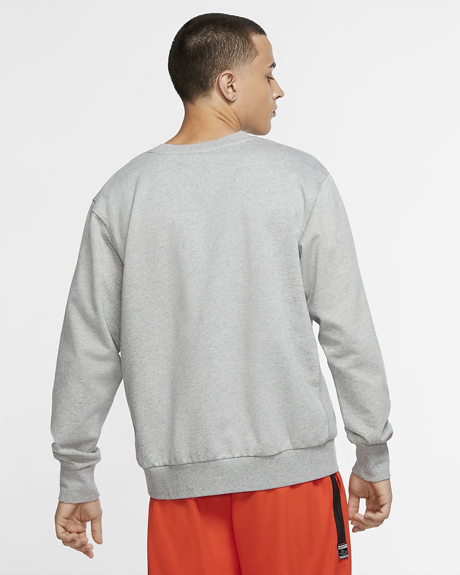 Nike Standard Issue Men's Basketball Crew - Dark Grey Heather/Pale Ivory