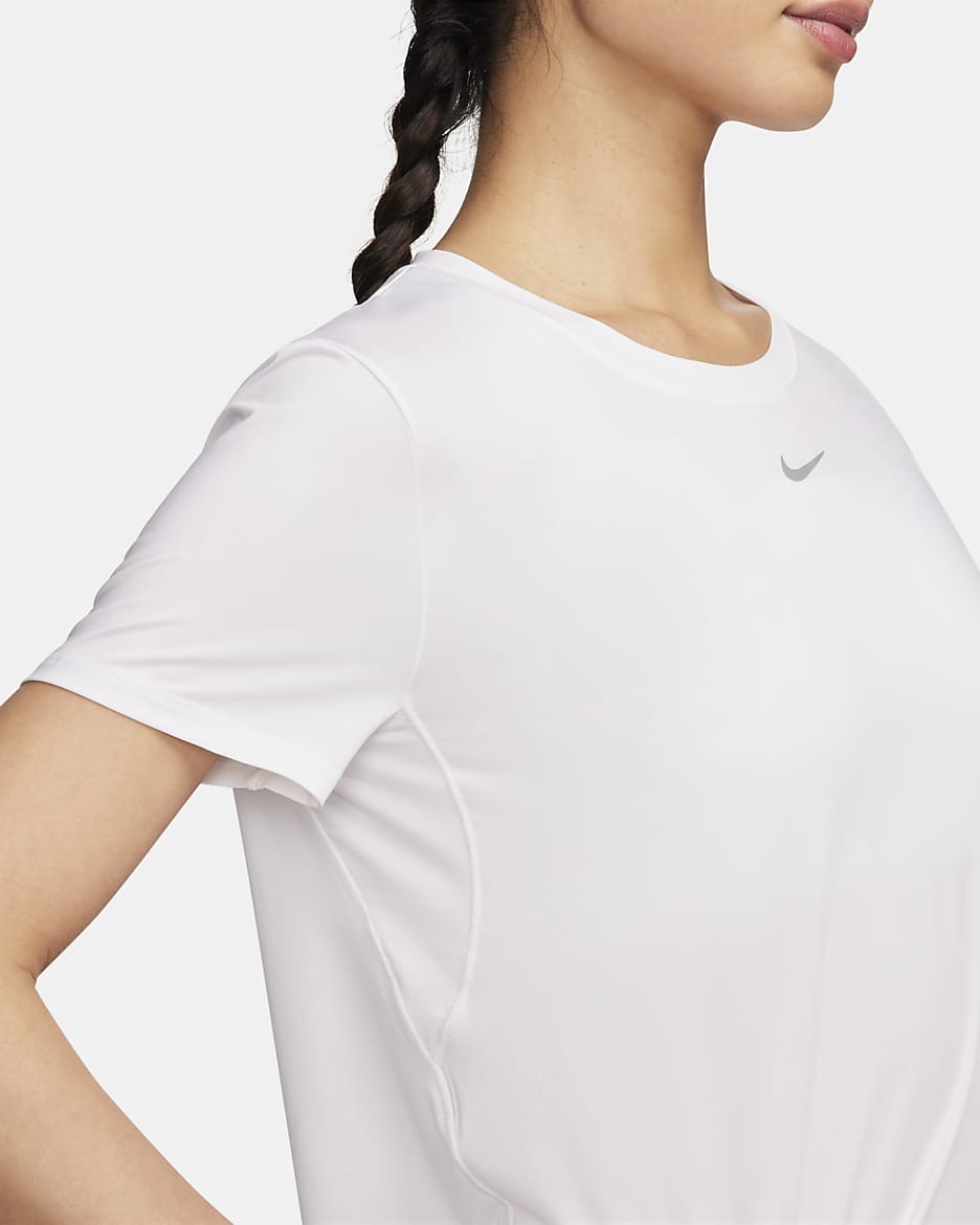 Nike One Classic Women's Dri-FIT Short-Sleeve Top - White/Black