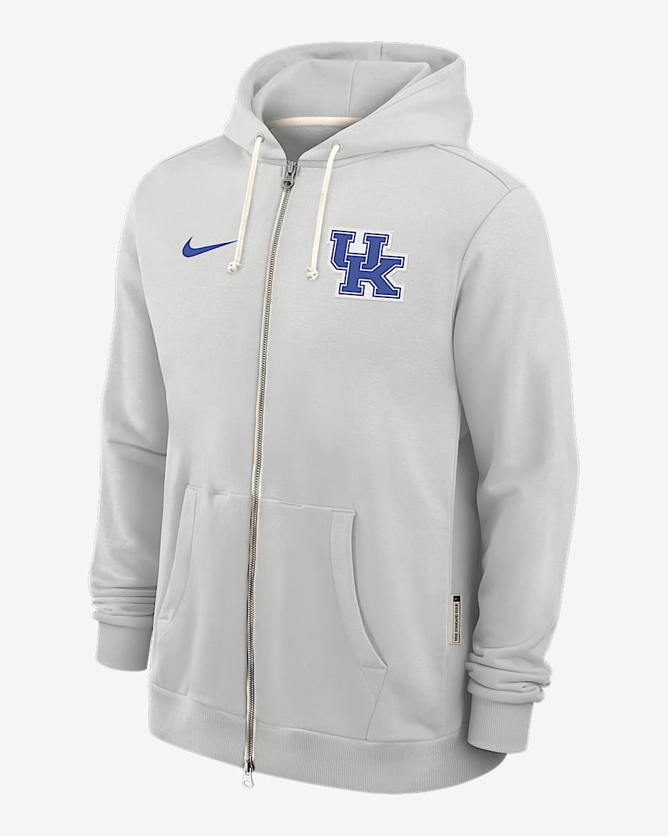 Kentucky Sideline Men's Nike Dri-FIT College Full-Zip Hoodie - Grey