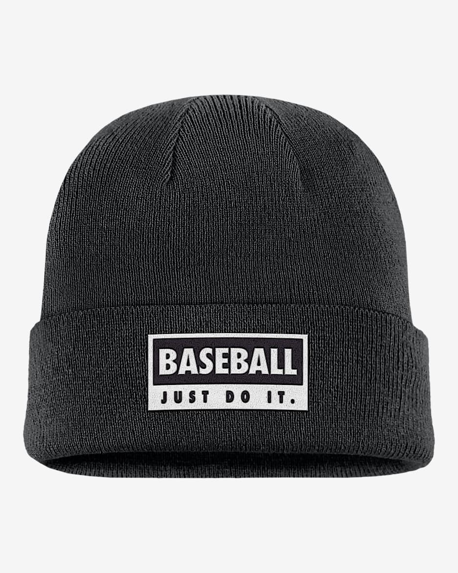 Nike Swoosh Peak Baseball Beanie - Black