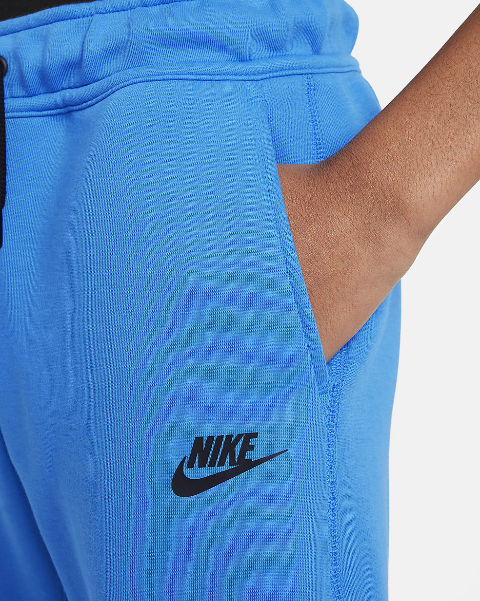 Spodnie dla dużych dzieci (chłopców) Nike Sportswear Tech Fleece - Light Photo Blue/Czerń/Czerń