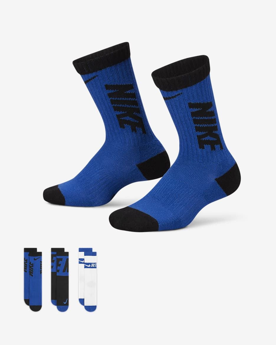 Nike Sportswear Little Kids' Crew Socks (3-Pack) - Game Royal