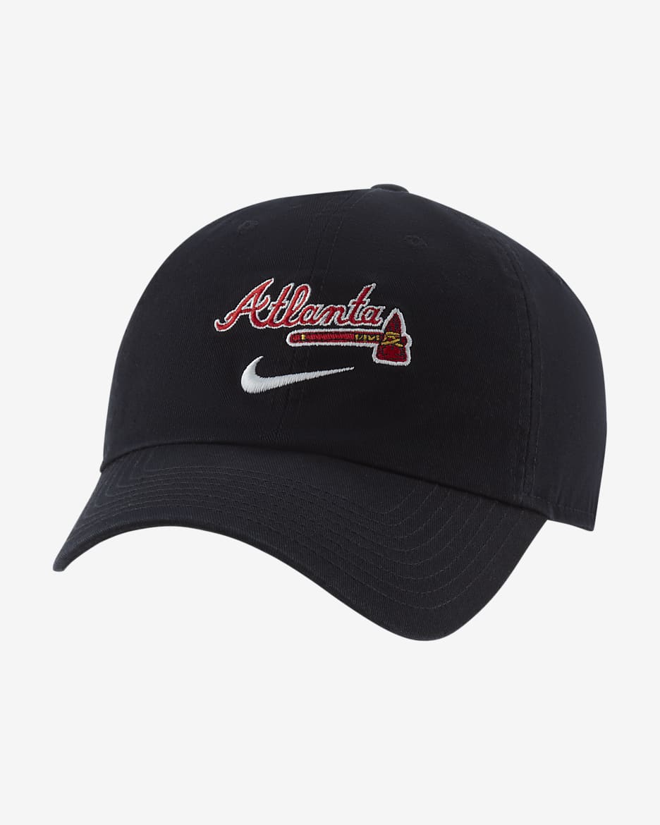 Nike Heritage86 Swoosh (MLB Atlanta Braves) Adjustable Hat - Pitch Blue