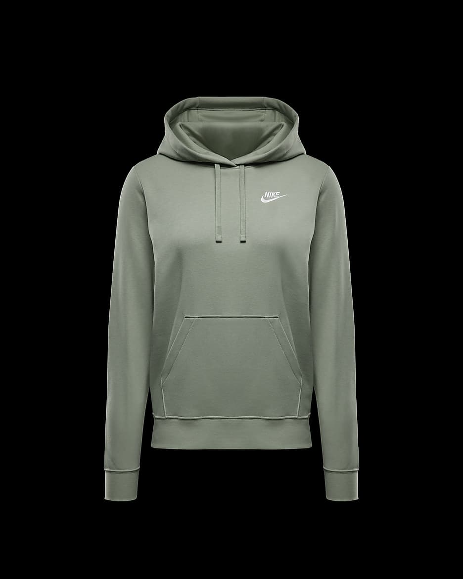 Sudadera con gorro sin cierre para mujer Nike Sportswear Club Fleece - Horizonte jade/Blanco