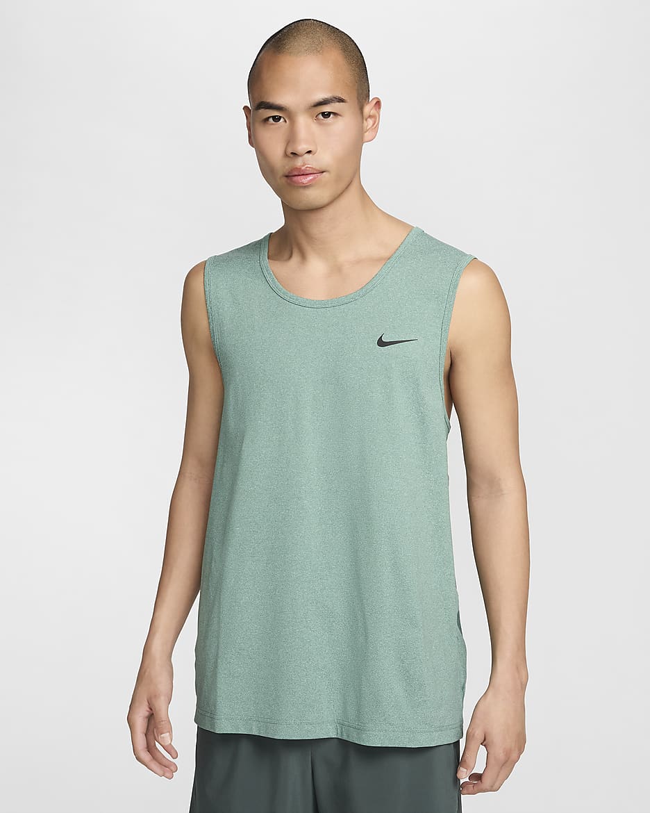 เสื้อกล้ามฟิตเนสแขนกุดผู้ชาย Nike Dri-FIT Hyverse - Bicoastal/Heather/ดำ
