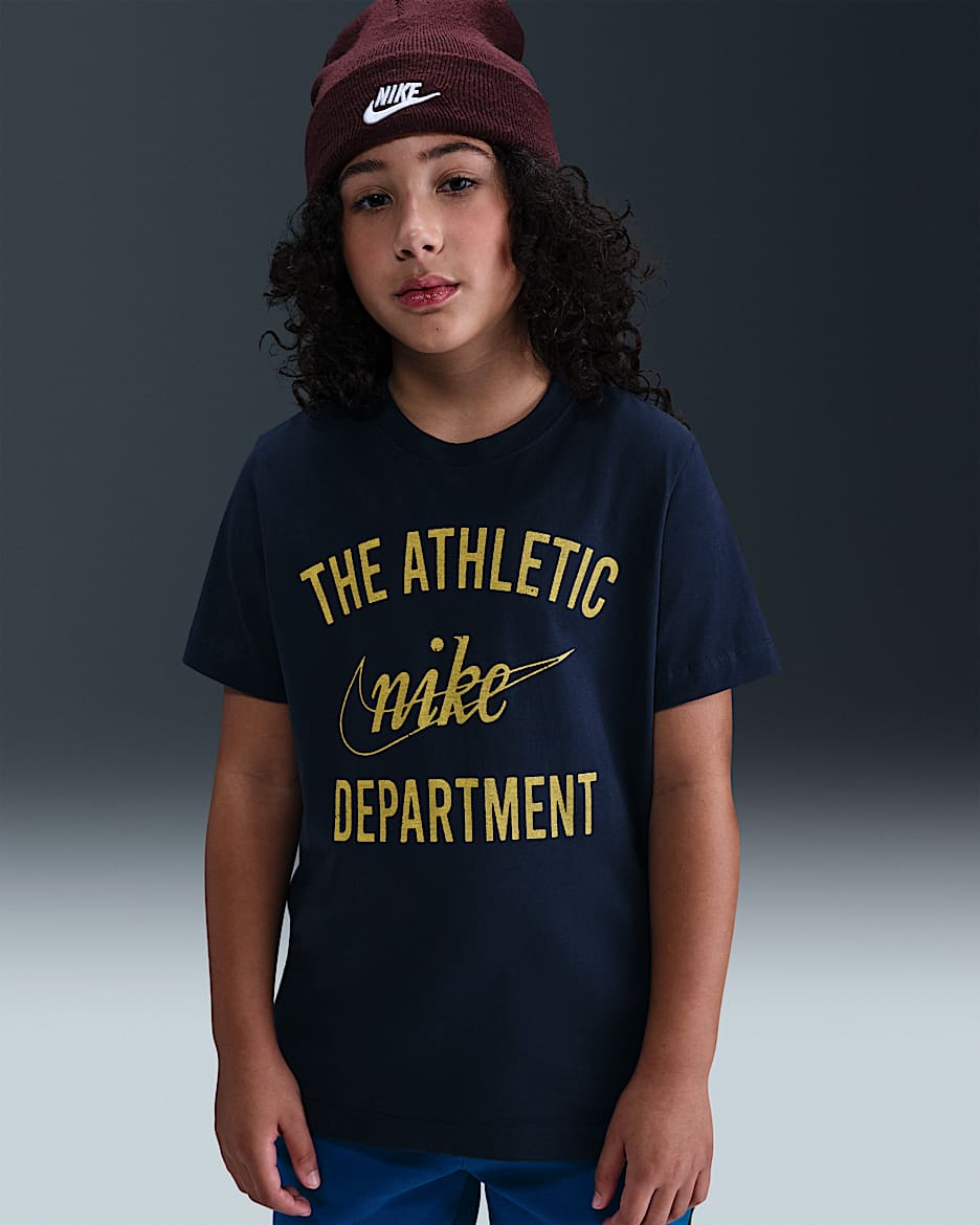 Playera para niños talla grande Nike Air - Obsidiana