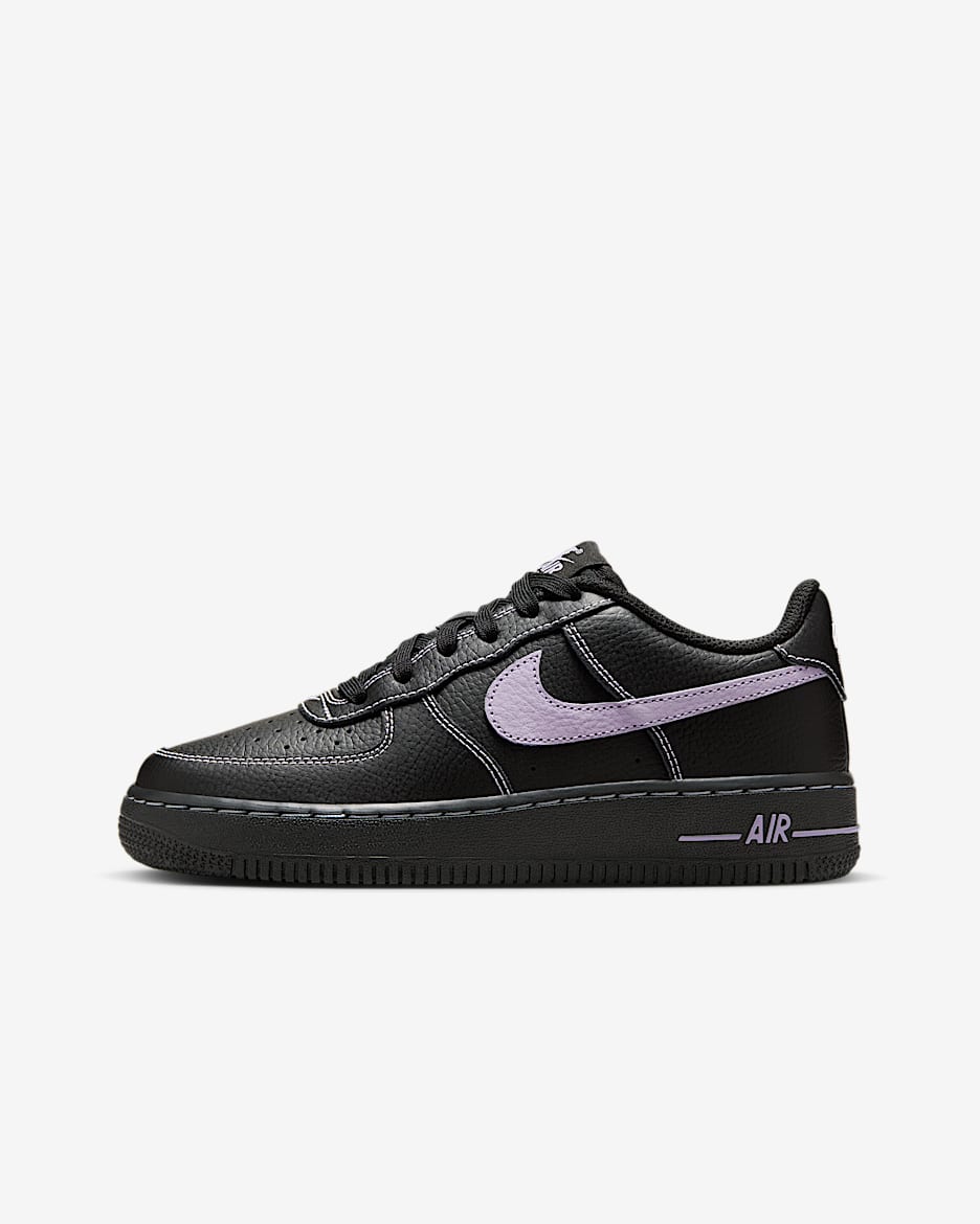 Nike Air Force 1 LV8 Schuh (ältere Kinder) - Schwarz/Hydrangeas