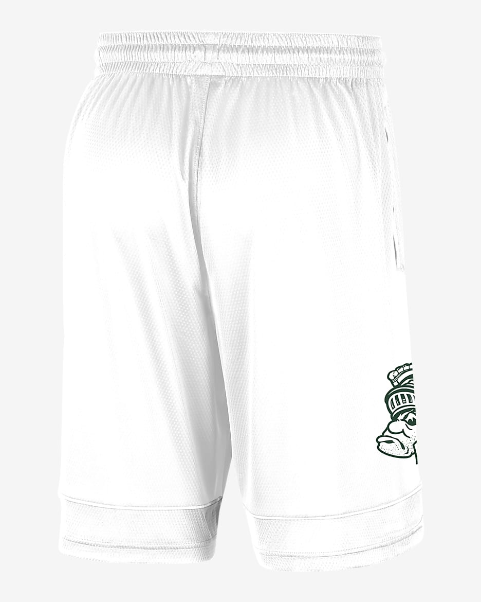 Michigan State Men's Nike College Shorts - White