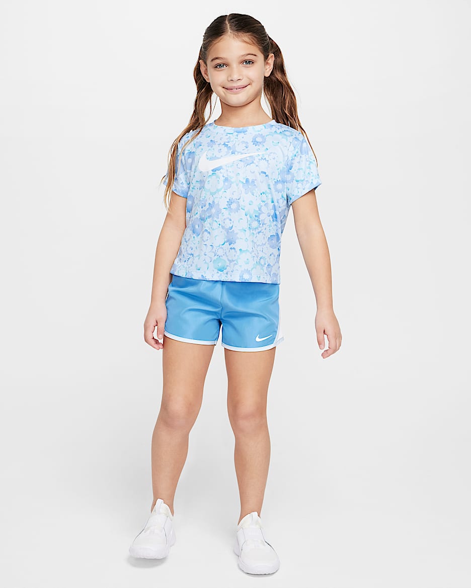 Conjunto de 2 piezas Tempo en colores contrastantes para niños talla pequeña Nike Flow-Ral - Azul extremo