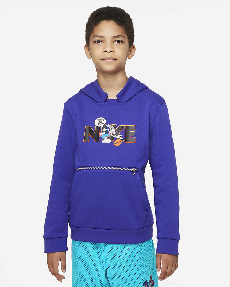 Nike Dri-FIT x Space Jam: A New Legacy Older Kids' Hoodie - Light Concord
