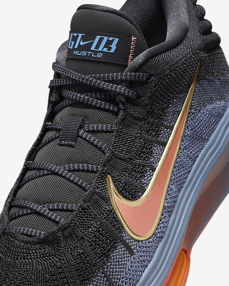 Nike G.T. Hustle 3 Zapatillas de baloncesto - Anthracite/Ashen Slate/Oro metalizado/Light Wild Mango