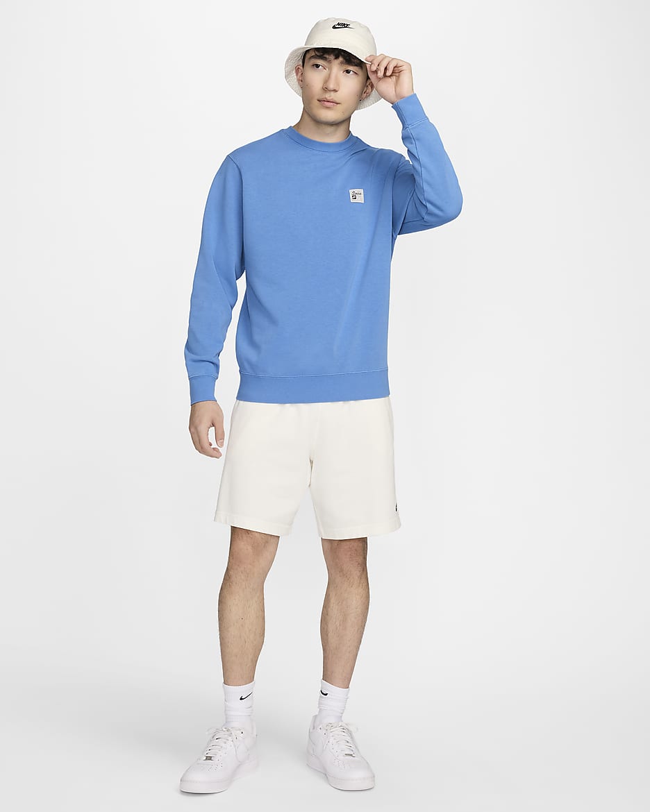 Nike Sportswear Men's Crew-Neck French Terry Sweatshirt - Star Blue/Star Blue