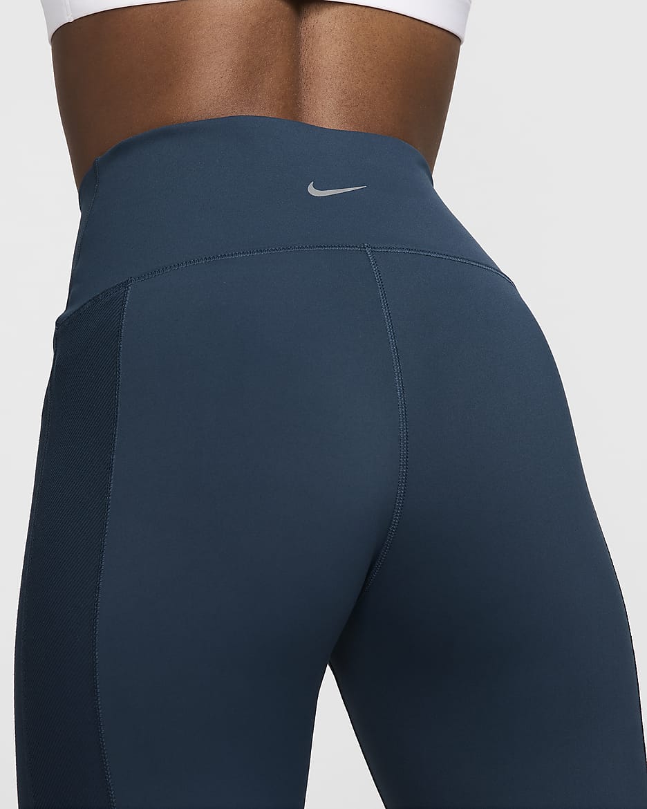 Nike One Wrap Women's High-Waisted 7/8 Leggings - Armory Navy/White