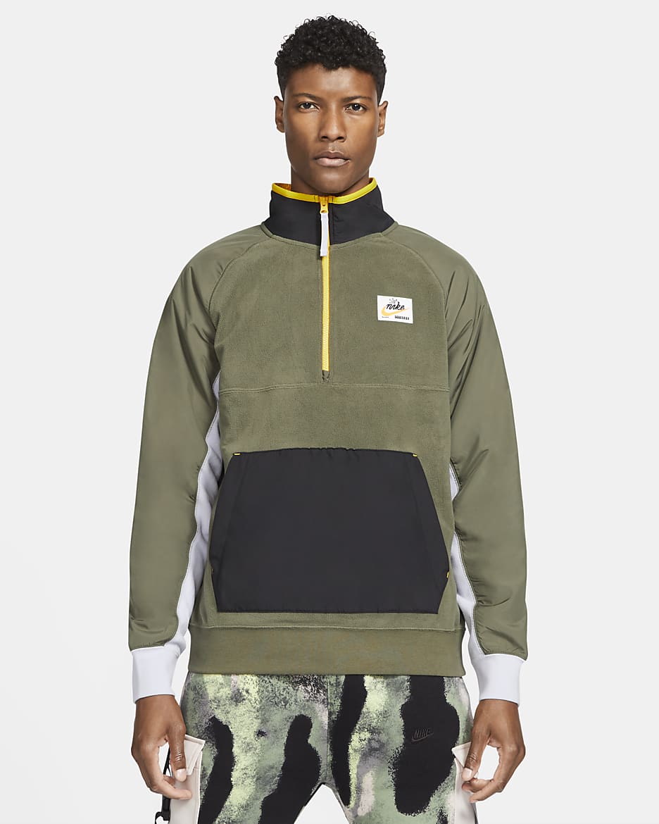 Nike Sportswear Men's 1/2-Zip Fleece Jacket - Twilight Marsh/Black/Ghost
