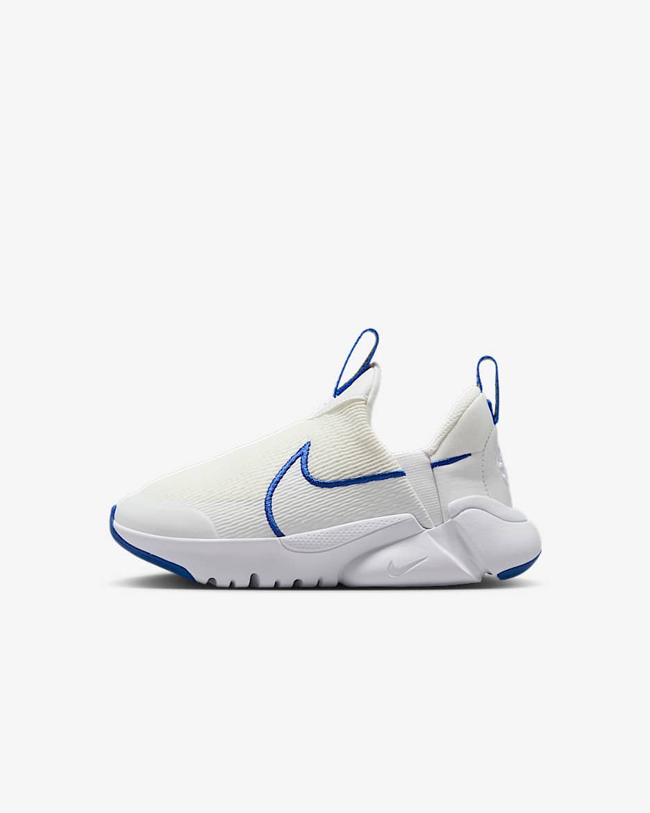 Tenis para niños de preescolar Nike Flex Plus 2 - Blanco cumbre/Hiperroyal/Piel de naranja/Blanco