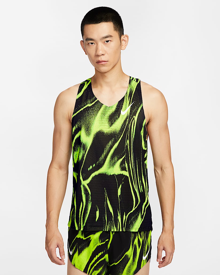 Nike AeroSwift Men's Dri-FIT ADV Running Vest - Volt/White