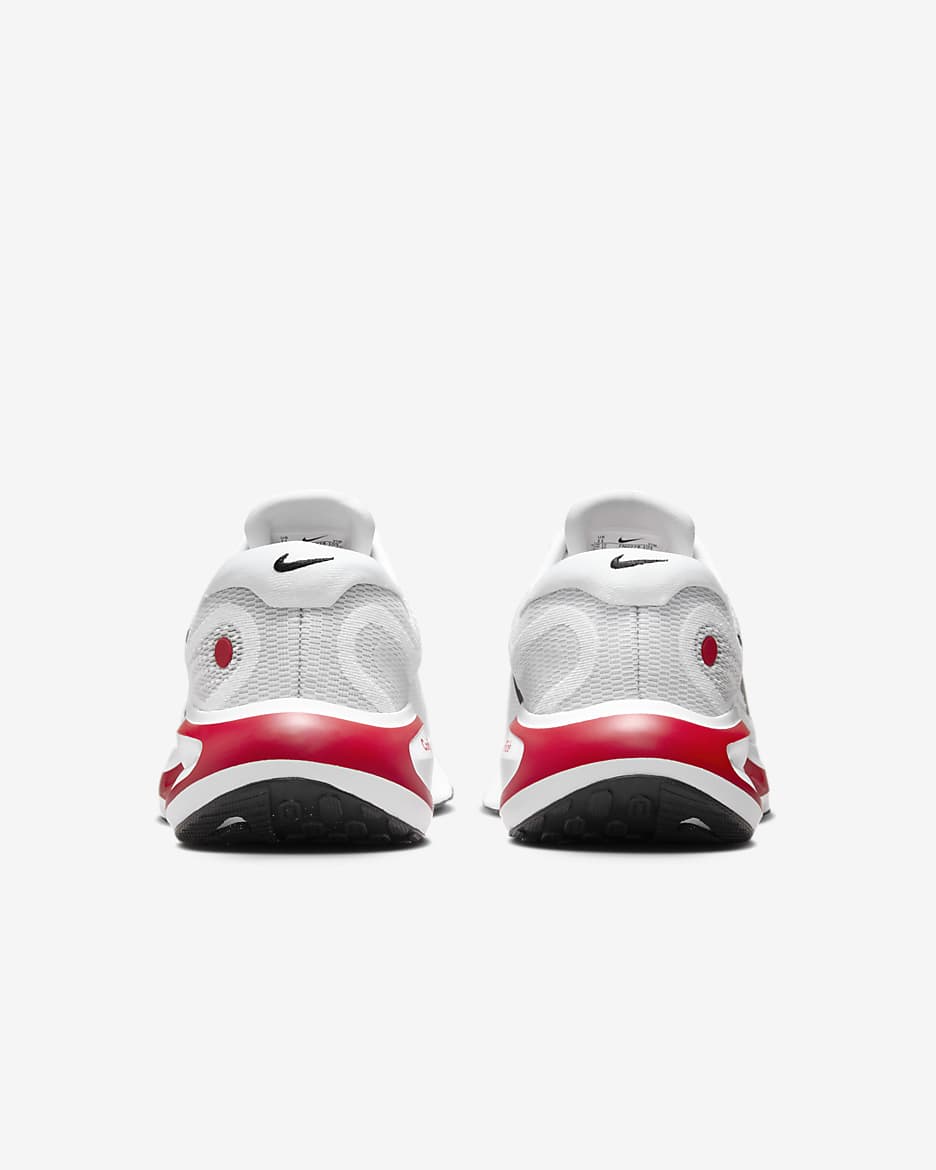 Nike Journey Run hardloopschoenen voor heren (straat) - Wit/Fire Red/Cement Grey/Zwart