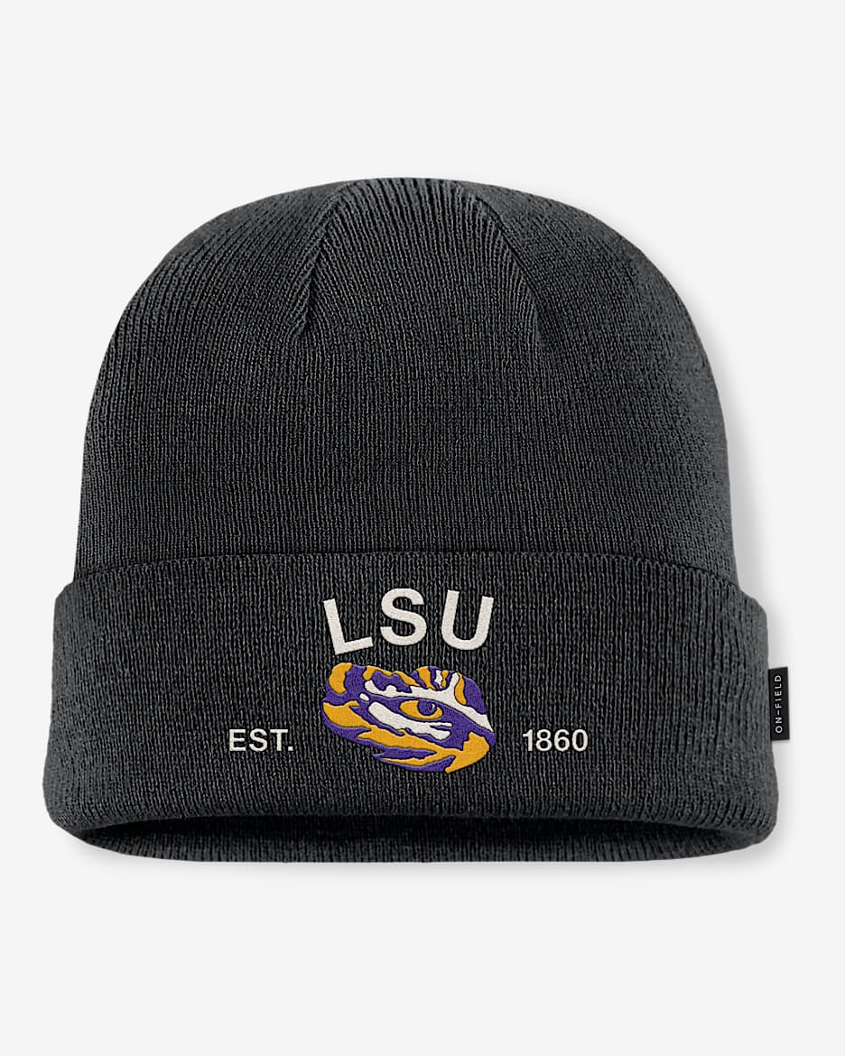 LSU 2025 Military Appreciation Men's Nike College Cuffed Beanie - Black