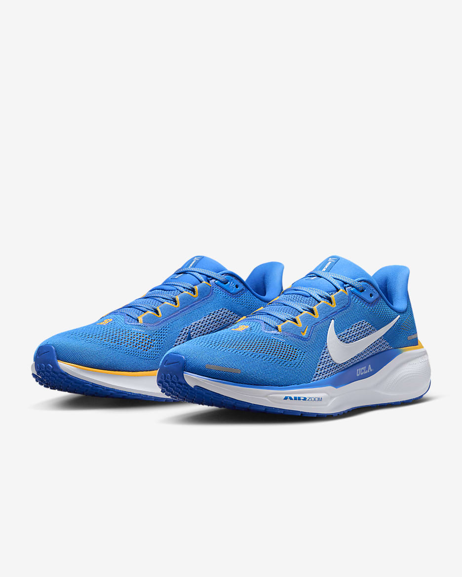 UCLA Pegasus 41 Men's Nike College Road Running Shoes - Signal Blue/White/Gold/White