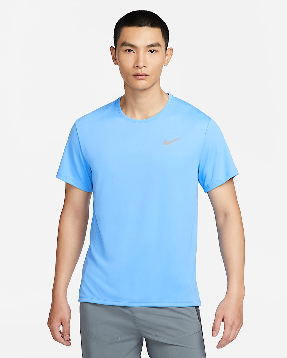 Nike Dri-FIT UV Miler Men's Short-Sleeve Running Top - University Blue
