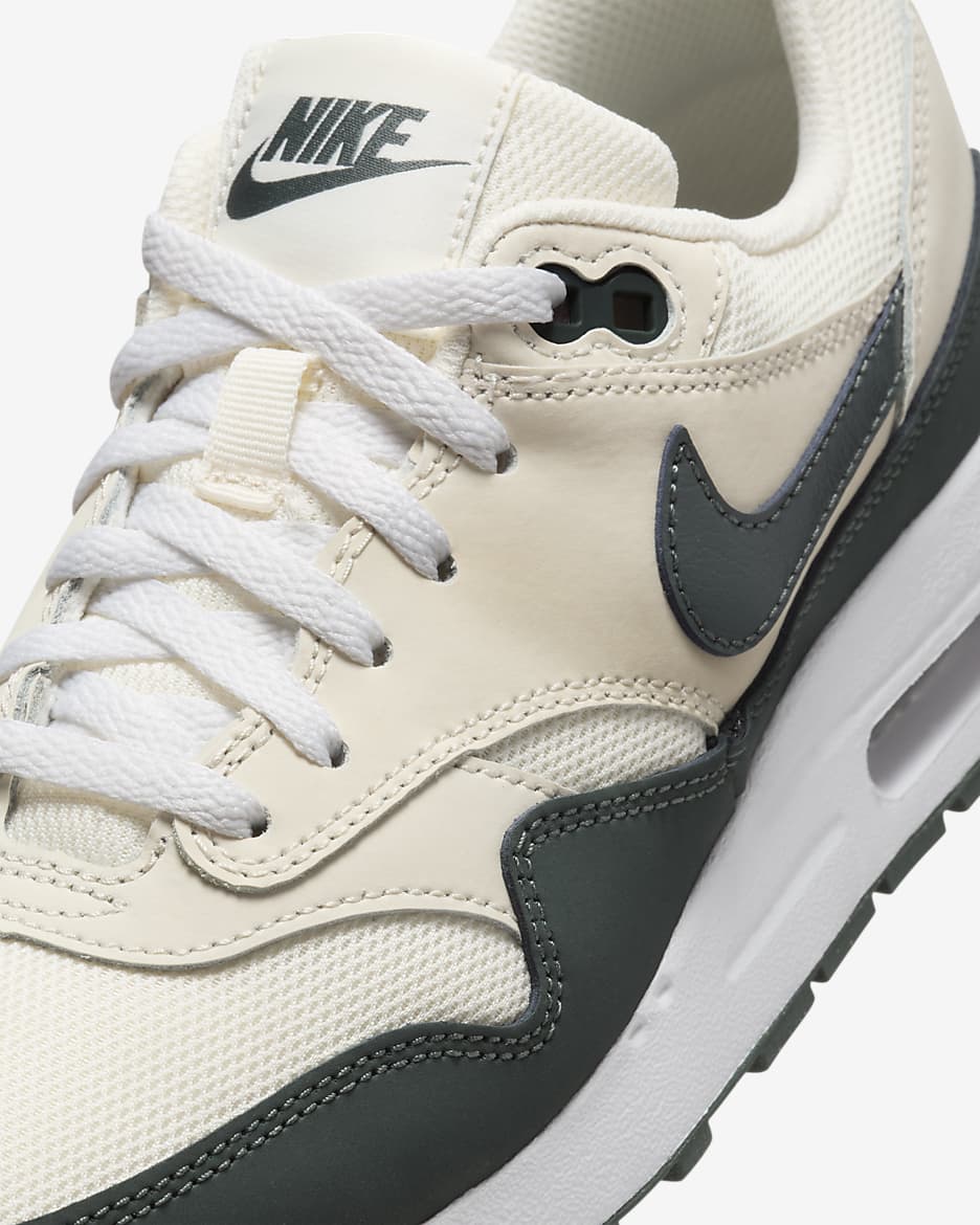 Chaussure Air Max 1pour ado - Pale Ivory/Blanc/Bicoastal/Vintage Green