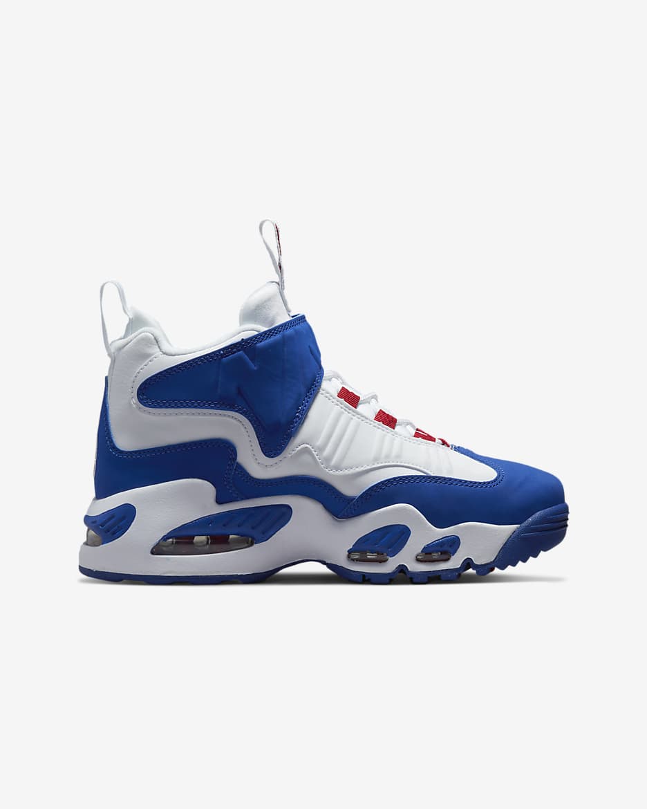 Calzado para niños grandes Nike Air Griffey Max 1 - Blanco/Rojo gimnasio/Azul eléctrico