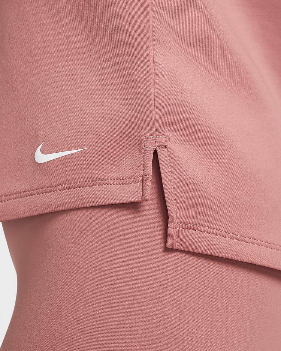 Prenda para la parte superior de manga larga para mujer Nike Therma-FIT One - Rosa cañón/Blanco