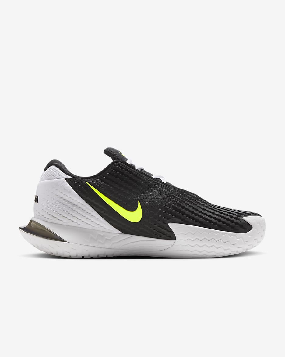 NikeCourt Vapor Cage 4 Rafa Men's Hard Court Tennis Shoes - Black/White/Volt/Metallic Silver