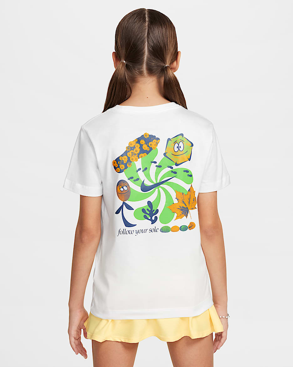 Playera para niños talla grande Nike Sportswear - Blanco