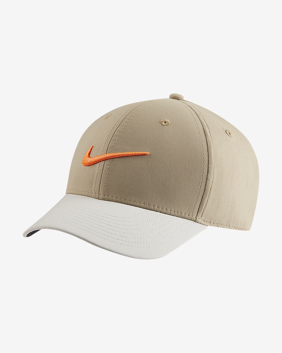 หมวกเทรนนิ่งปรับได้ Nike Dri-FIT Legacy91 - Khaki/Light Bone/Total Orange