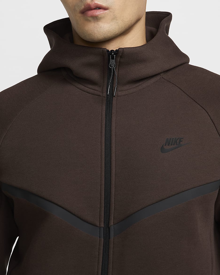 Nike Tech Men's Full-Zip Windrunner Hoodie - Baroque Brown/Black