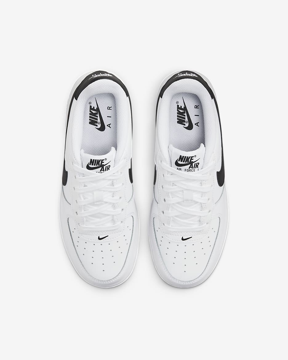 Nike Air Force 1 Older Kids' Shoes - White/Black