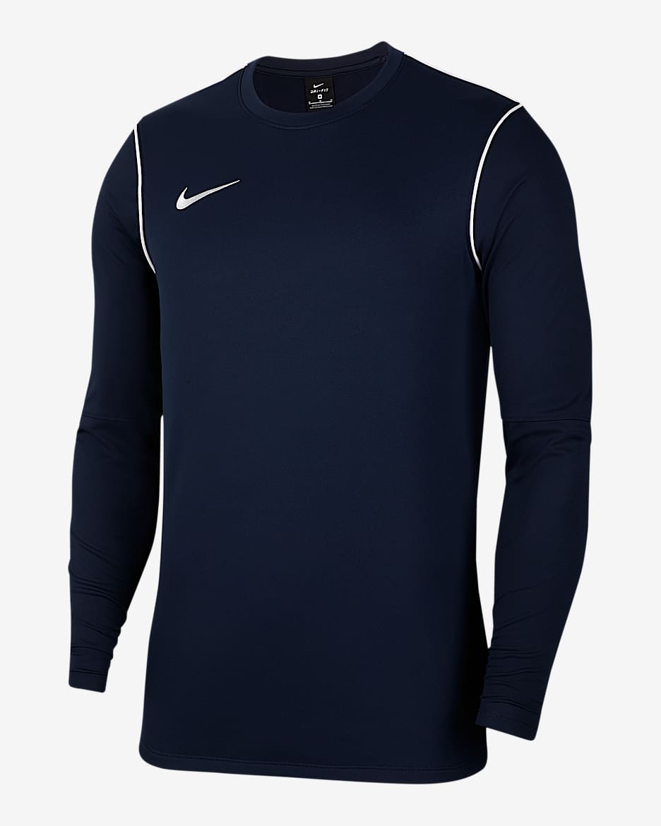 ナイキ Dri-FIT メンズ ロングスリーブ サッカートップ - オブシディアン/ホワイト/ホワイト
