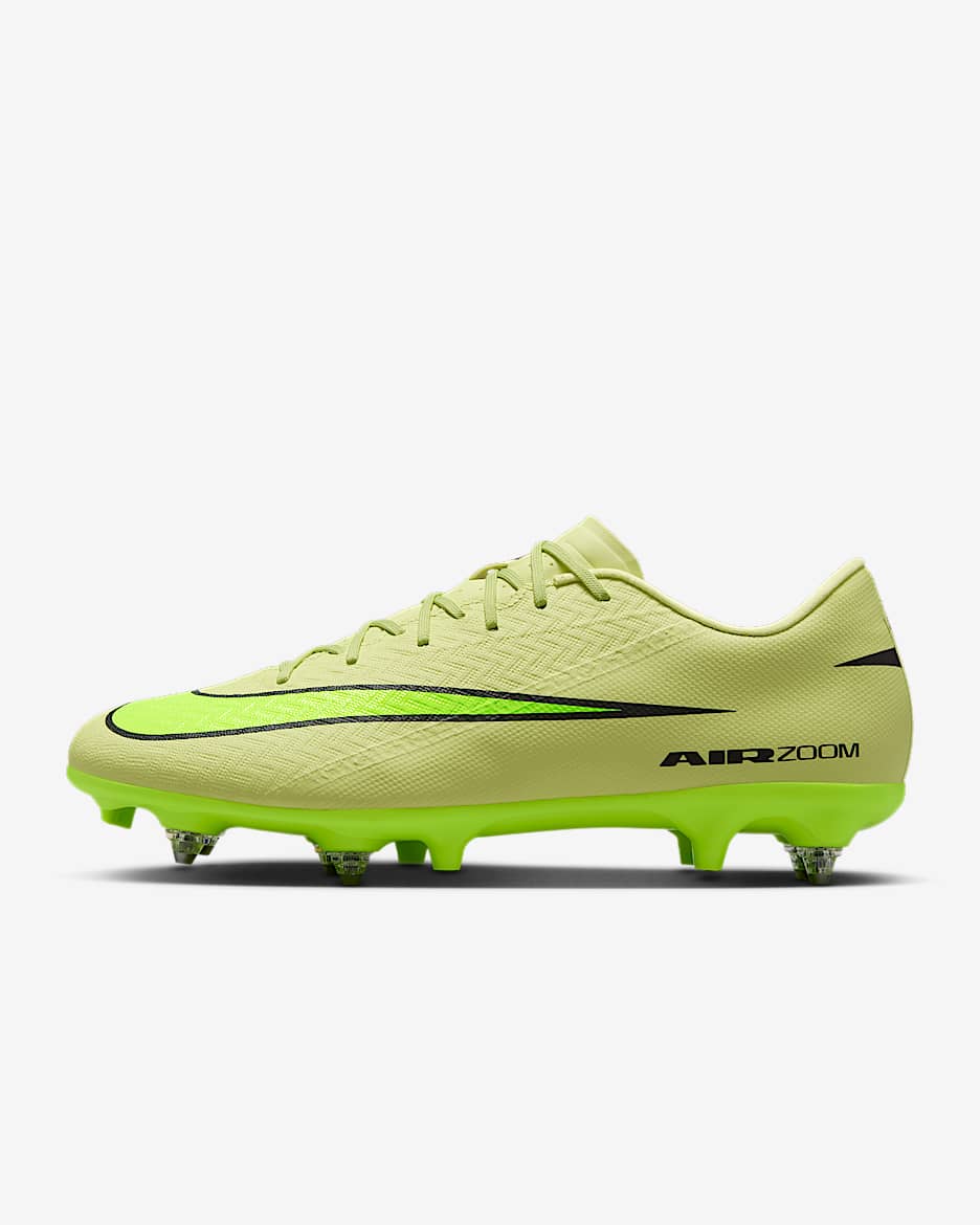 Nike Mercurial Vapor 16 Academy Soft-Ground Low-Top Football Boot - Limelight/Hyper Crimson/Volt