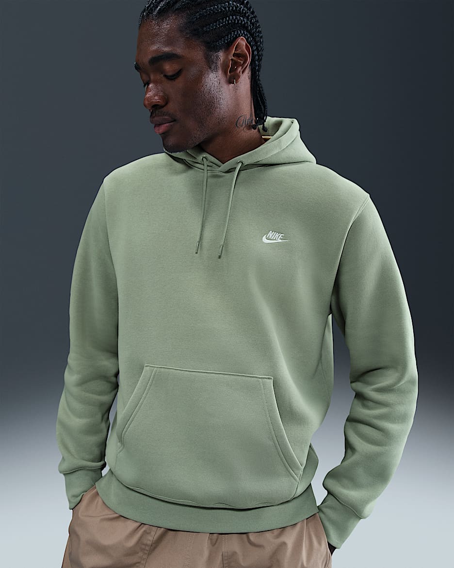 Nike Club fleecehoodie voor heren - Jade Horizon/Jade Horizon/Wit