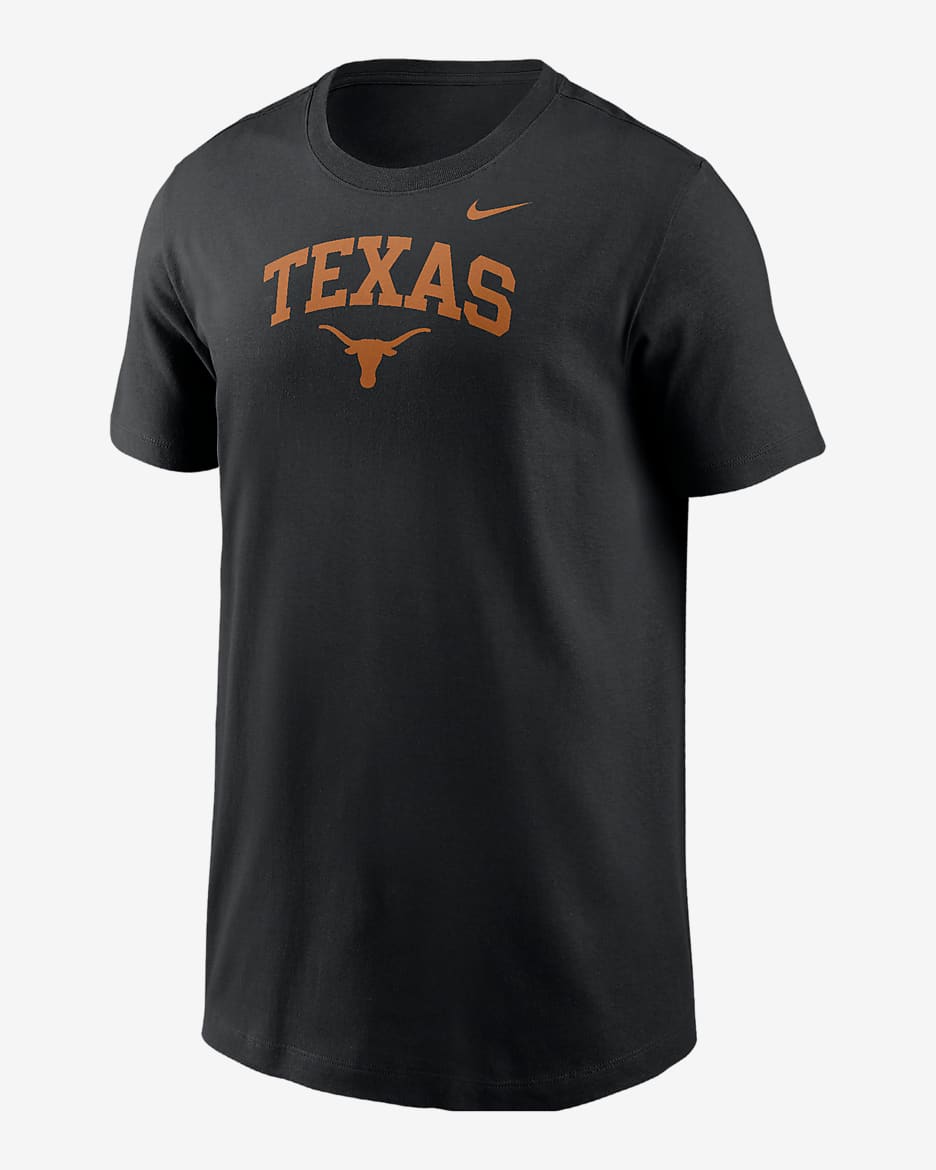 Playera universitaria Nike para niños talla grande Texas - Negro