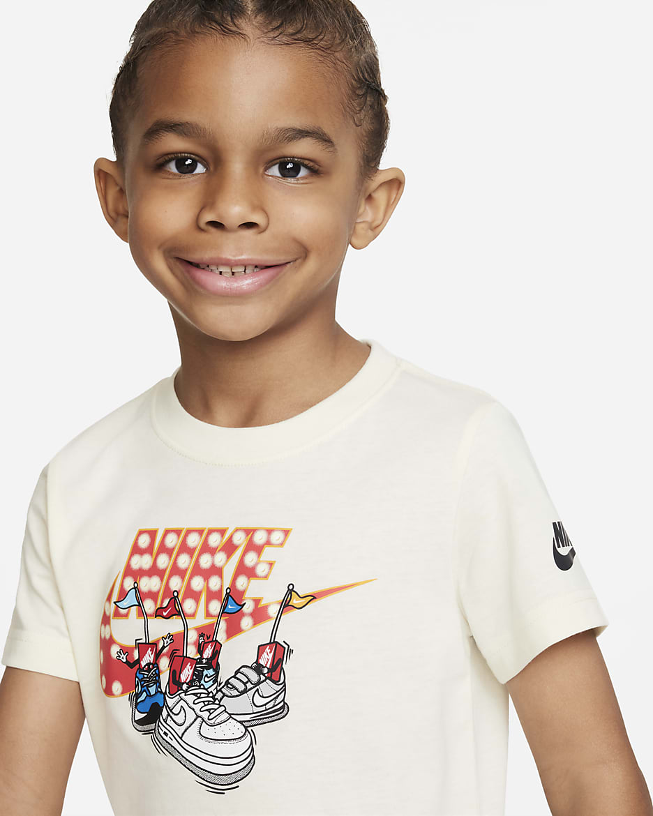 Nike Boxy Bumper Cars Tee Little Kids' T-Shirt - Coconut Milk