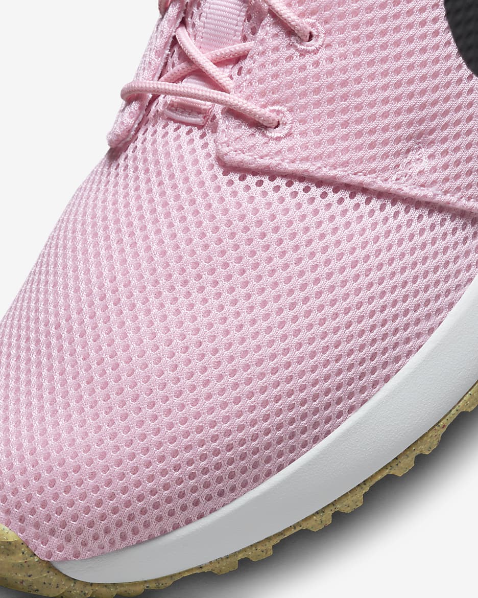 Roshe G Next Nature Men's Golf Shoes - Medium Soft Pink/White/Gum Light Brown/Black